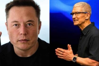 Elon Musk and Tim Cook