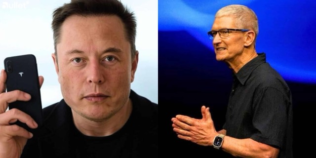 Elon Musk and Tim Cook