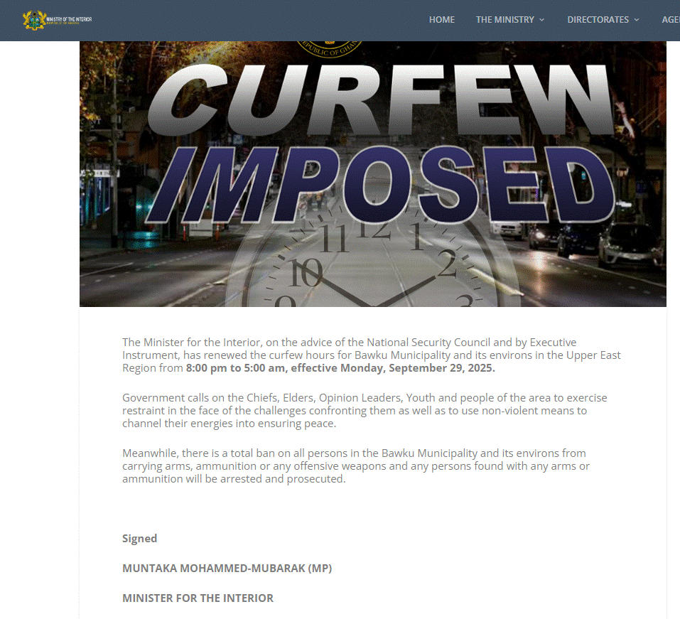 Bawku Curfew