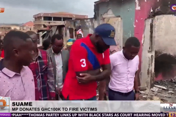 Suame MP Donates GH₵100,000 to fire Victims at Suame Post Office Market