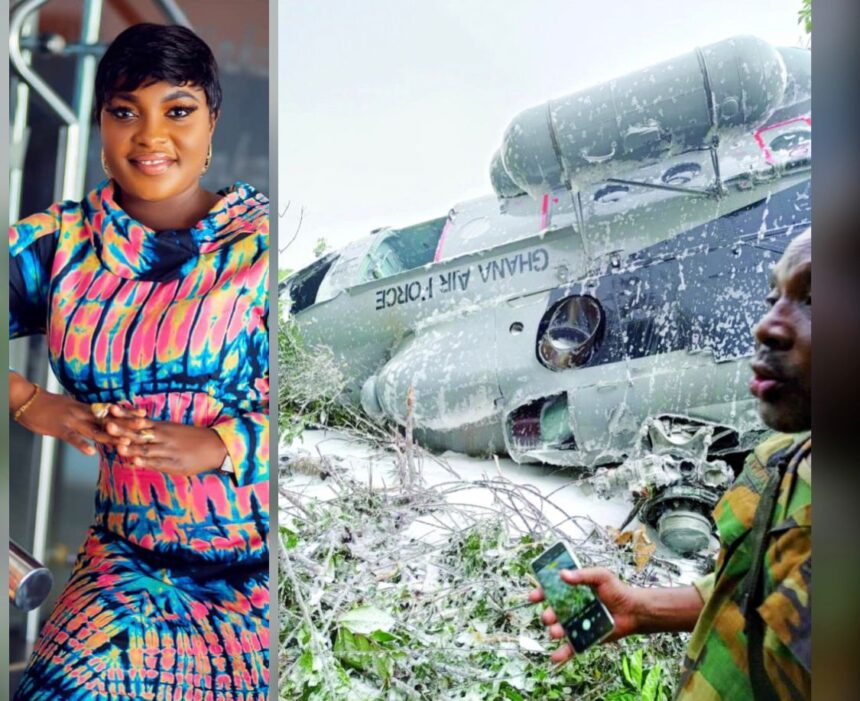 Helicopter Crash: Akosua High Tension Urges Government to Turn Site into A Tourist Attraction
