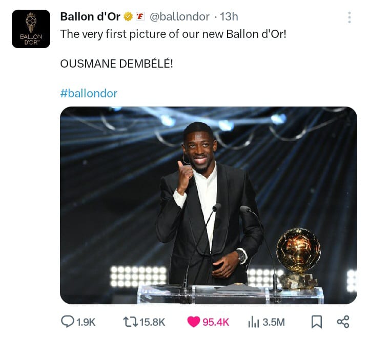 Ousmane Dembélé Wins 2025 Ballon d’Or