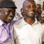 Bernard Baidoo addressing the media after Akwatia by-election win