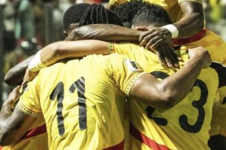 “Alexander Djiku celebrates Ghana’s winning goal against Mali”