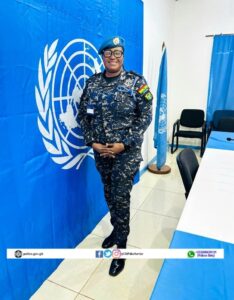 Ghanaian policewoman leads UN parade MINUSCA