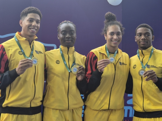Harry Stacey (far left), Nubia Adjei (left), Joselle Mensah (right), and Abeku Jackson (far right)