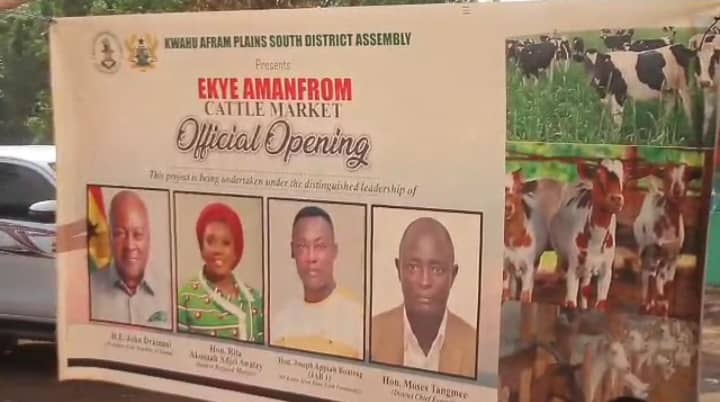 Kwahu Afram Plains South Opens Cow Market to Boost Revenue and Support Local Farmers
