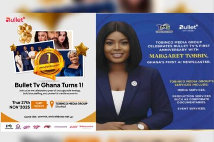 Bullet TV Celebrate One-Year Anniversary, Launches Ghana’s First AI Newscaster