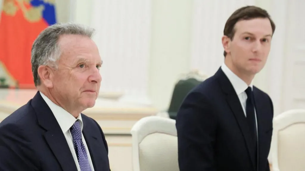 Putin (R) and Yuri Ushakov took part in almost five hours of talks with the US envoys on Tuesday
