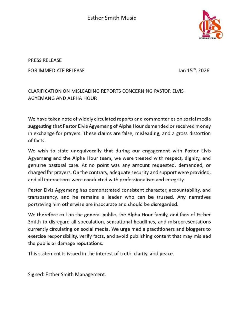 Management Clarifies Misleading Reports About Pastor Elvis Agyemang
