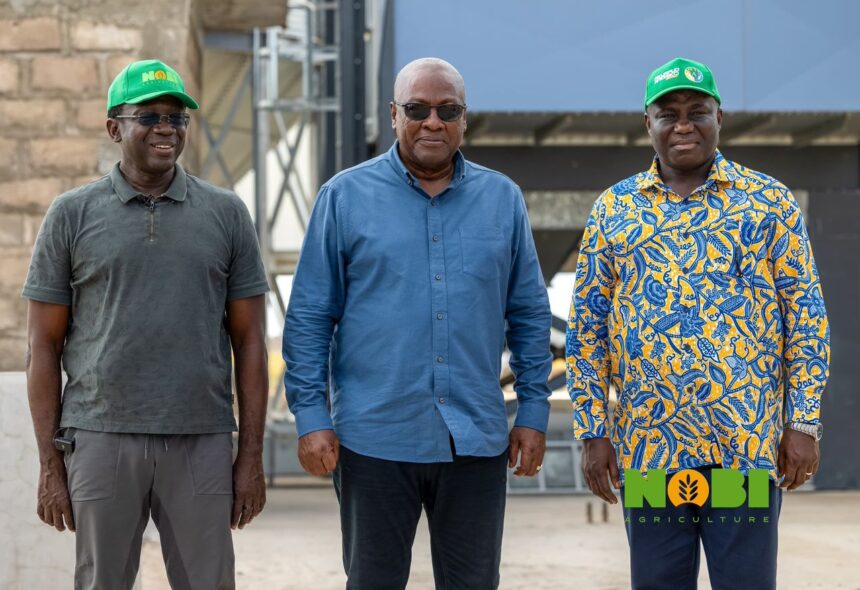 President Mahama Visits Nobi Agriculture, Highlights Role of Private Investment in Ghana’s Food Future