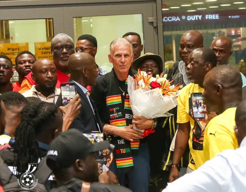 Carlos Queiroz Arrives in Ghana Ahead of Black Stars Unveiling