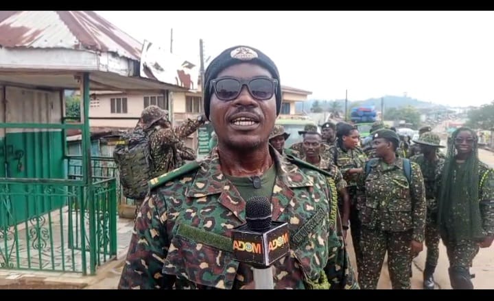 Ghana Immigration Service Holds Fitness Walk Ahead of Kwahu Easter