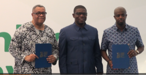 Chief Office, NPA, Godwin Edudzi Tamakloe on right, Deputy Minister, Ministry of energy and green transition, Richard Gyan-Mensah in middle, Presidential Adviser, 24-Hour Economy, Augustus Goosie Tanoh on left