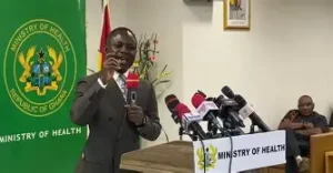 health minister speaking on free primary healthcare