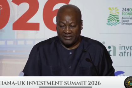President Mahama at the Ghana-UK investment summit 2026