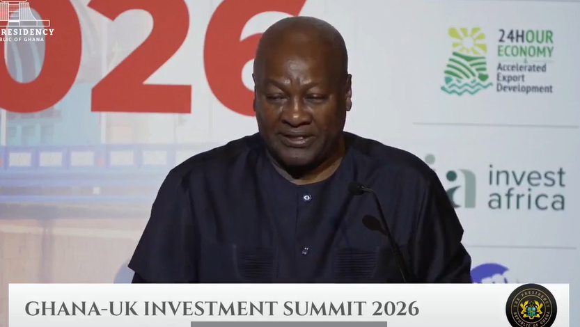 President Mahama at the Ghana-UK investment summit 2026