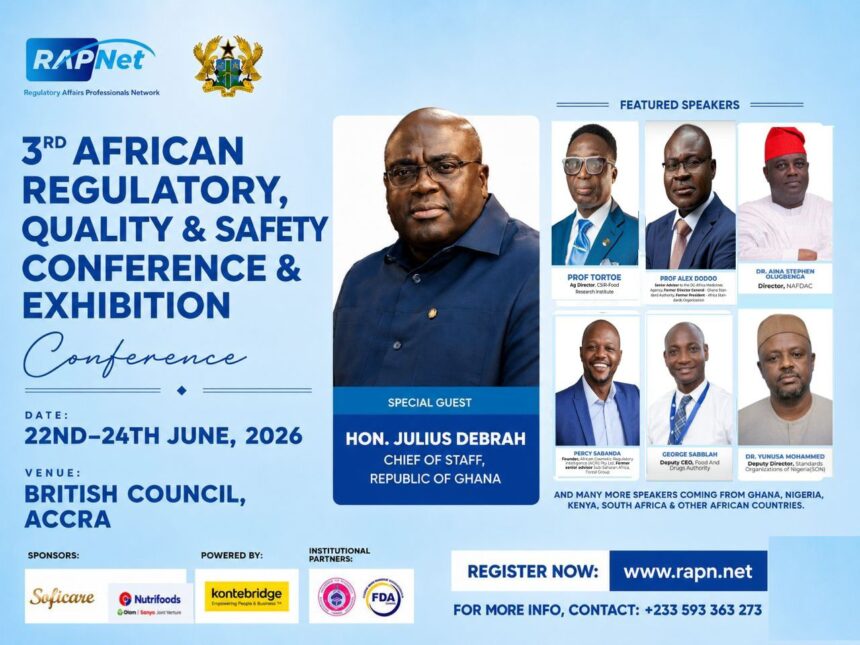 RAPNET to Host 3rd African Regulatory, Quality and Safety Conference in Accra