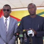 Minority Chief Whip and Member of Parliament for Bodi, Richard Boamah(right)