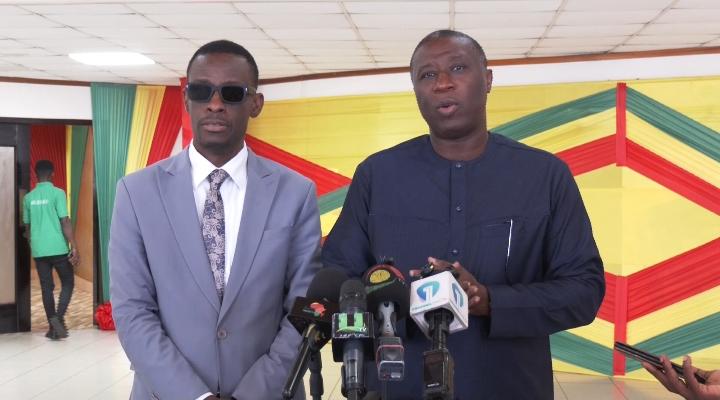 Minority Chief Whip and Member of Parliament for Bodi, Richard Boamah(right)