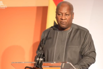 President Mahama speaking at the 12th African debate