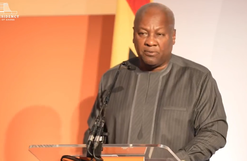 President Mahama speaking at the 12th African debate